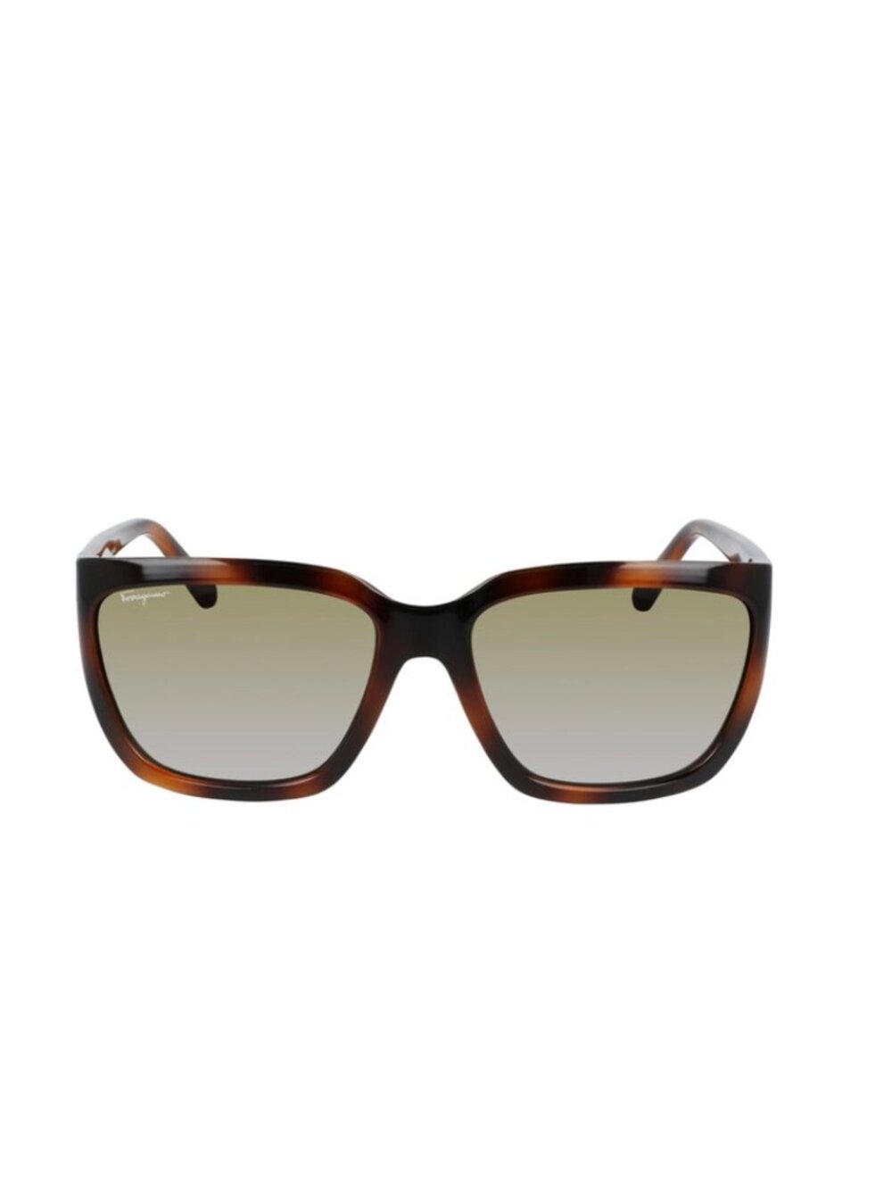 Salvatore Ferragamo Classic Logo 59mm Gradient Rectangle Tortoise Sunglasses
